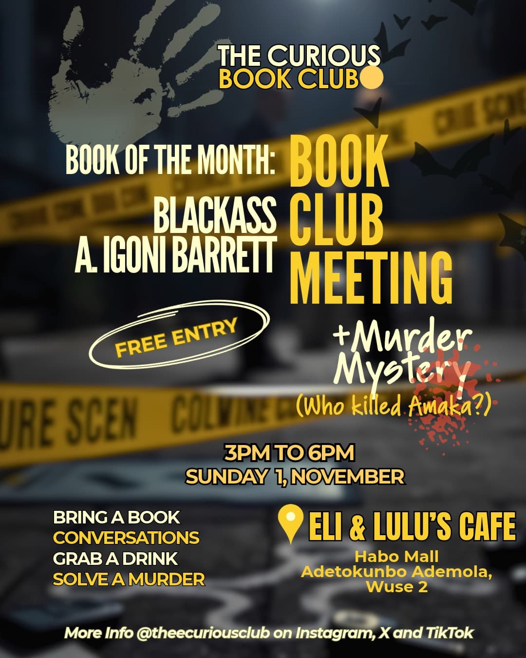 Book Club Meeting + Murder Mystery